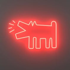 LED Neon Keith Haring Barking Dog　キース・ヘリング　LEDネオンサイン